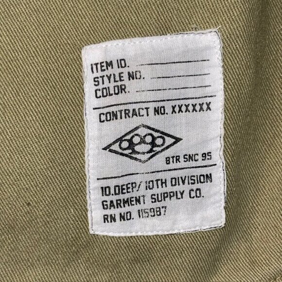 10 Deep Shirt Mens Medium M Olive Shooting Hunting Button Up Tactical Army Patch - Picture 7 of 11